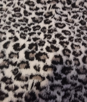 VETBED DELUXE Paklājs ar gumijotu pamatni no bieza materiāla - bēšīgs leopards